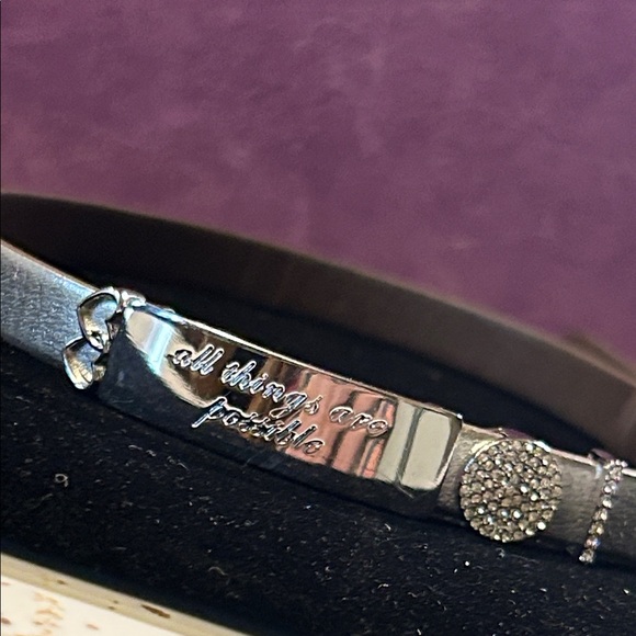 Silver Inspirational Wrap Bracelet - "All Things Are Possible" - Keep Collective - Picture 8 of 11